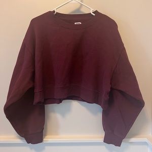 Cotton On Maroon Crop Crewneck Size L